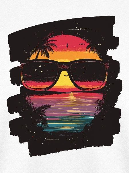 Sonnenbrille Sommer Palmen