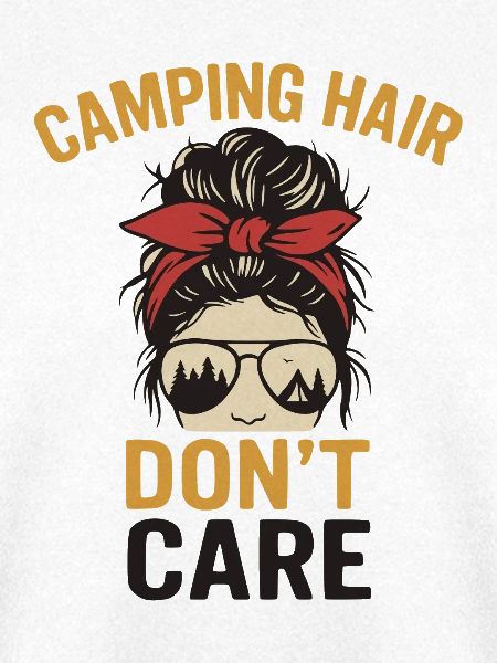 Camping Hair - No Care Illustration