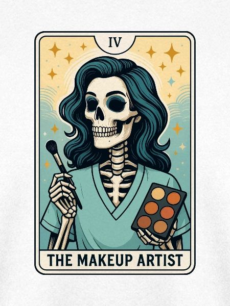 Skelett Makeup Artist Tarot Design