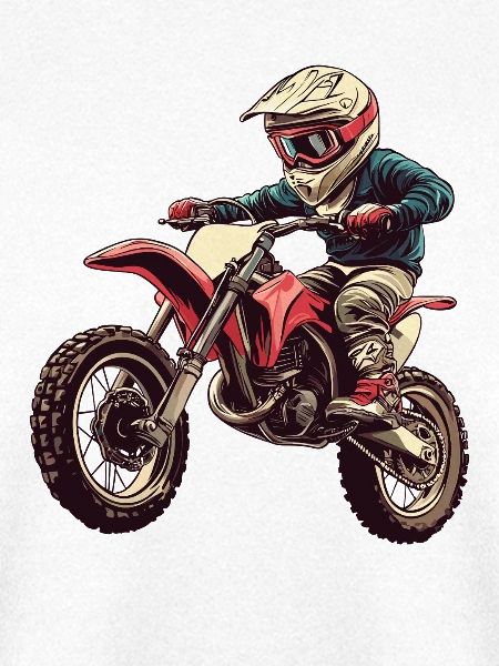 Abenteuerlicher Kinder-Motorradfahrer, Motocross