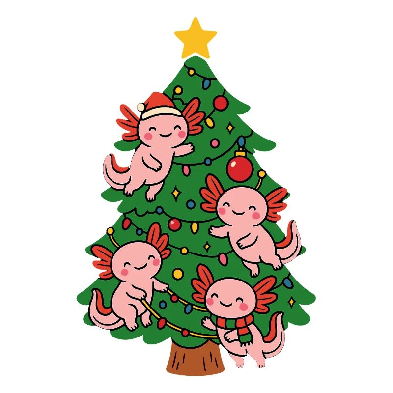 Axolotl schmücken Weihnachtsbaum