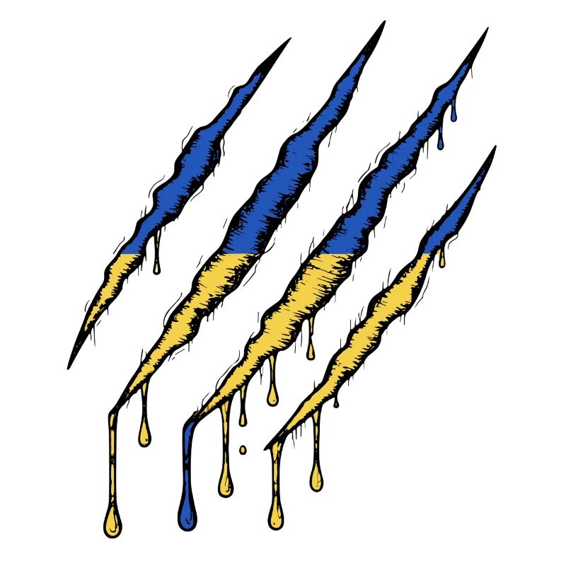 Griffe de drapeau de l’Ukraine - Griffe de griffe