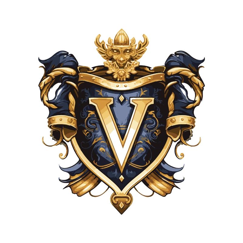 V Buchstabe Name Krone