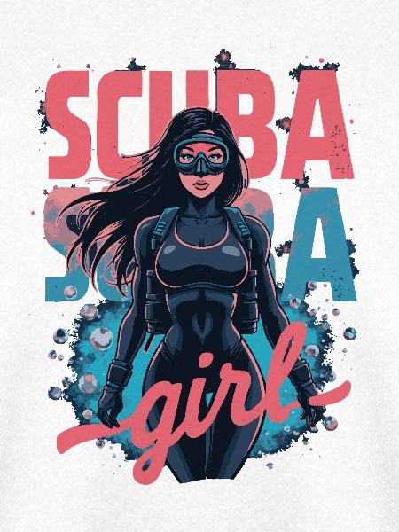 Scuba Girl Taucherin Design