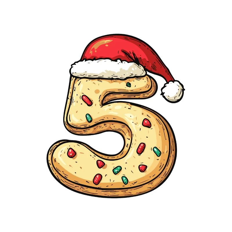 Biscuit de Noël à 5 chiffres