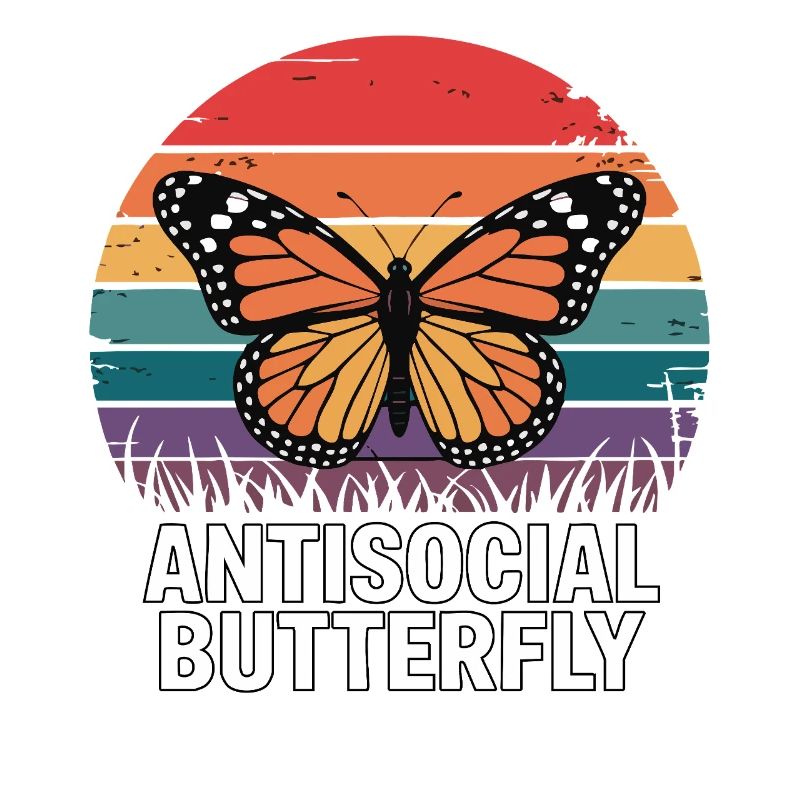 Antisocial Butterfly - Retro Schmetterling