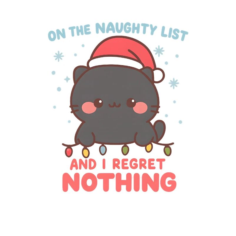 Freche Katze Weihnachten Bereue nichts