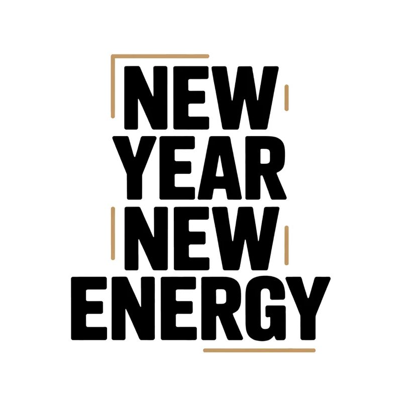 Neujahrs-Energietypografie