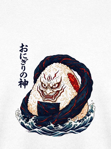Onigiri Monster Japanische Wellenkunst