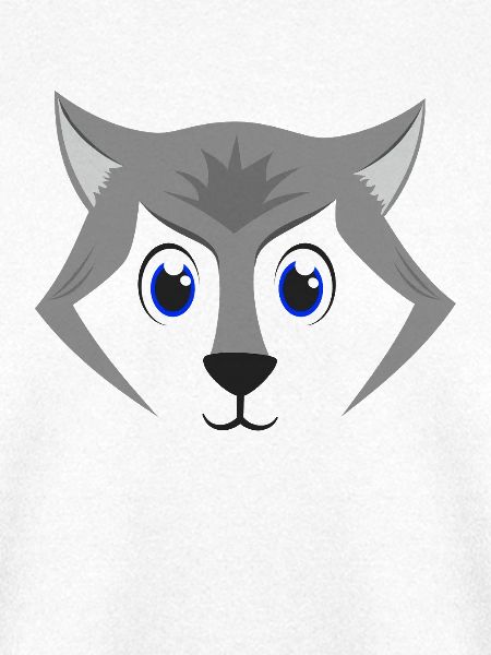 Niedliches Wolfsgesicht Kawaii Graues Holzwolf-Kostüm