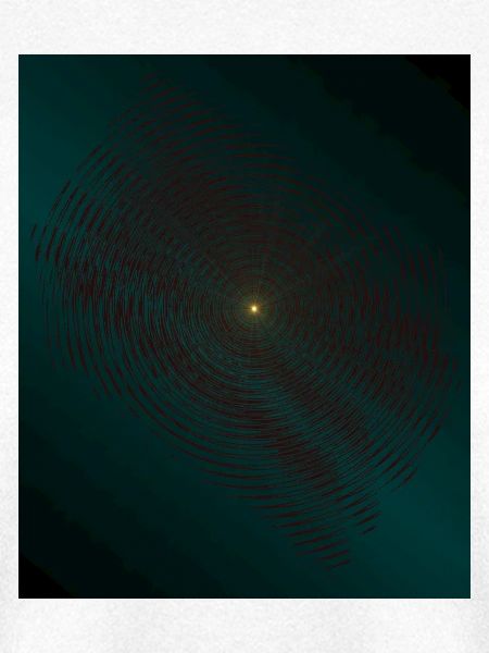 Teal Ringenspiral im Zentrum