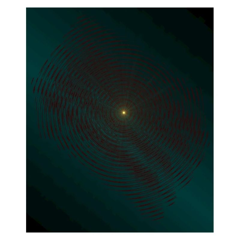 Teal Ringenspiral im Zentrum