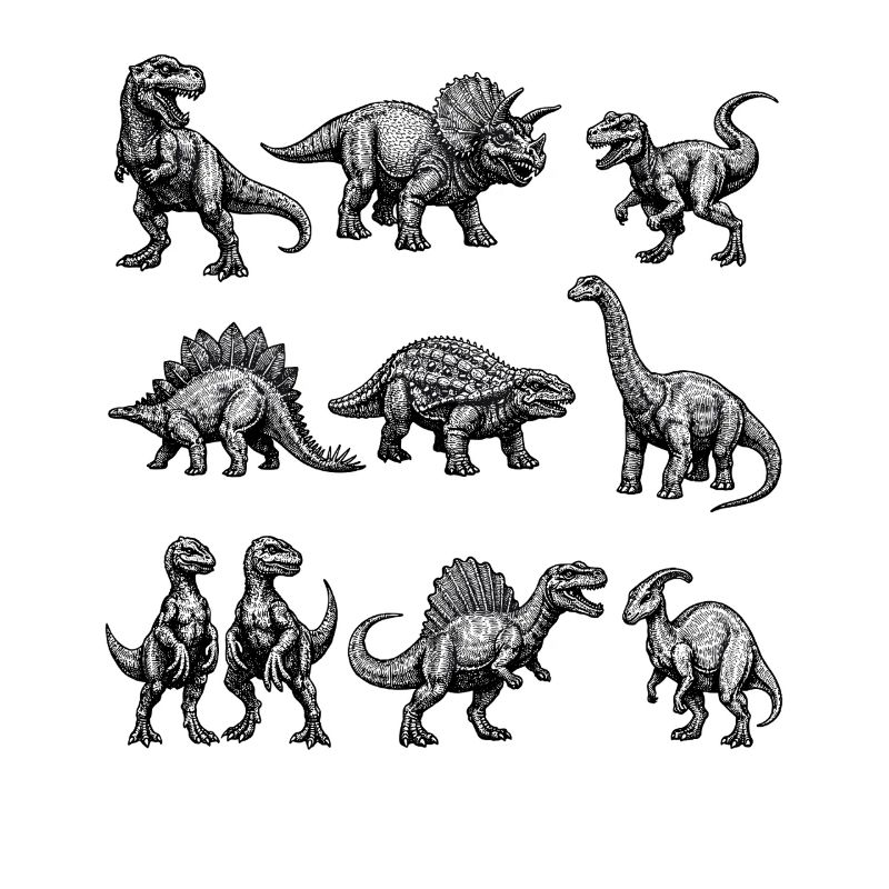 Dino Silhouetten Muster