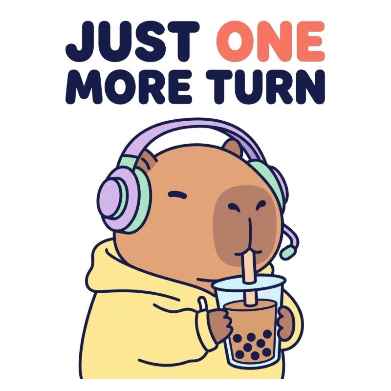 Gamer Capybara Boba Tea noch eine Runde