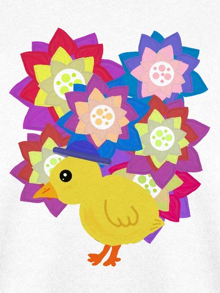 Kunterbunte Mandala-Ente Küken Huhn Kinder