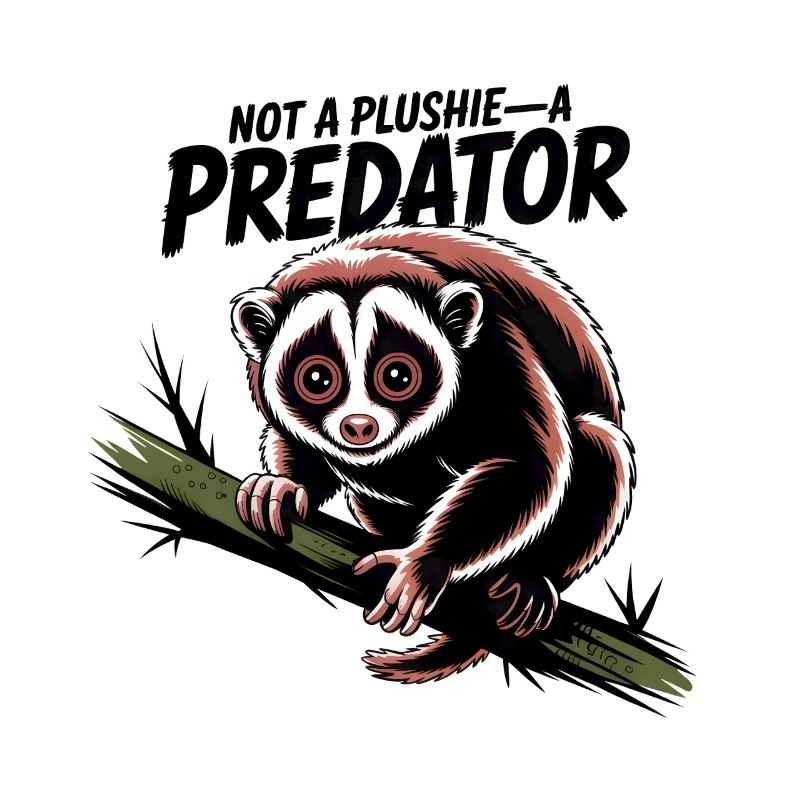 Kein Plüschtier | Plumplori Raubtier