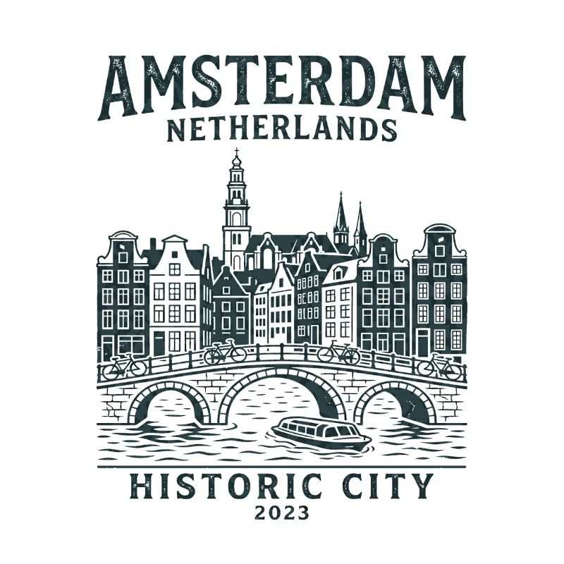 Amsterdam Netherlands City Canal Skyline
