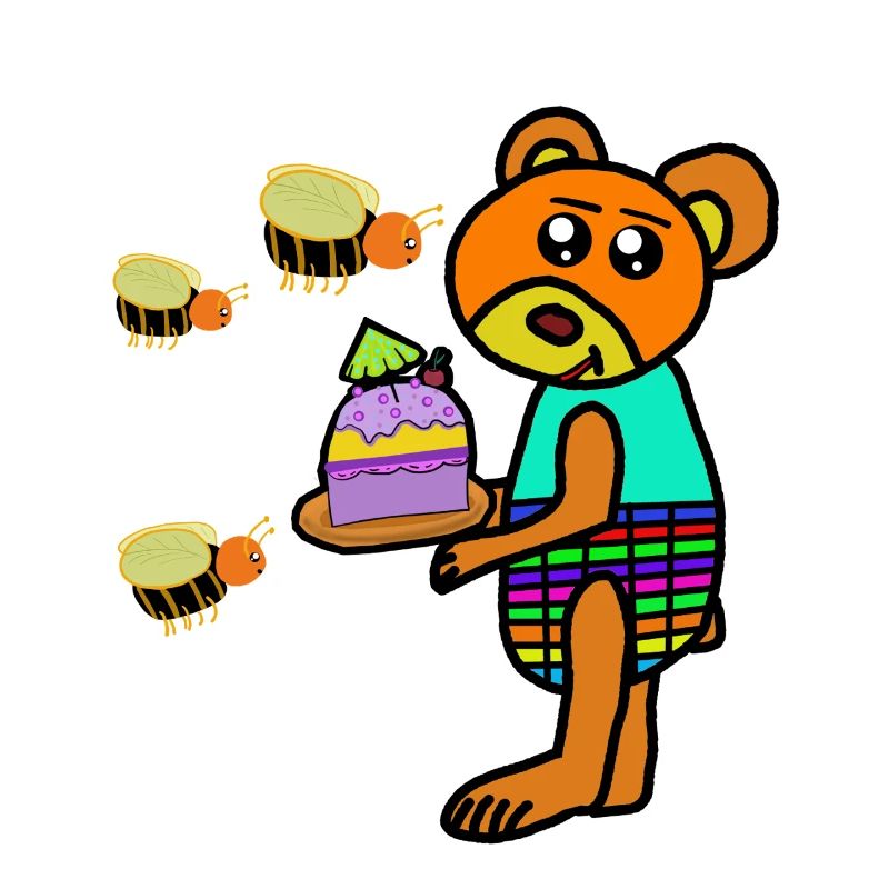Kuchen Teddybär Muffin Kinder Bienen