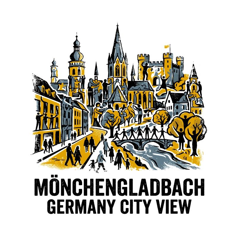 Mönchengladbach Germany Skyline And Local
