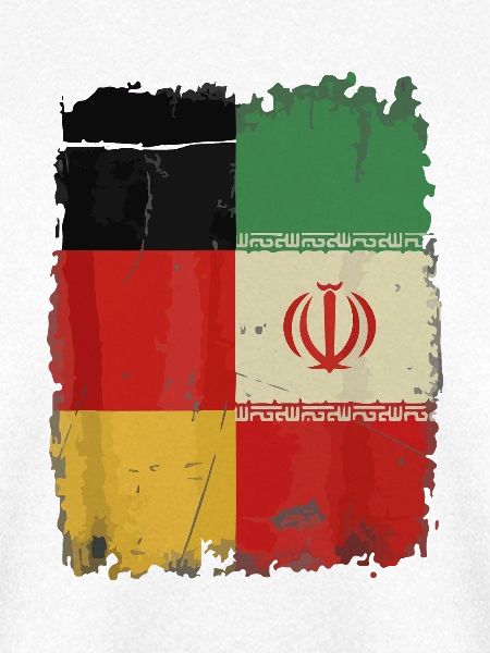 Flagge Deutschland Iran