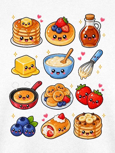 Kawaii Pancakes | Frühstück & Ahornsirup