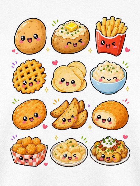 Kawaii Kartoffelsnacks | Pommes & Knollen