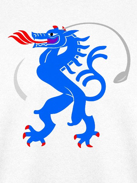 Feuerdrache Blau im Golf Ring