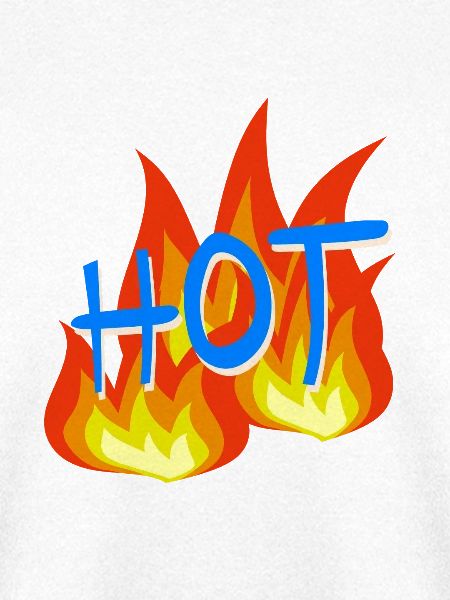 Flammen HOT Schriftzug