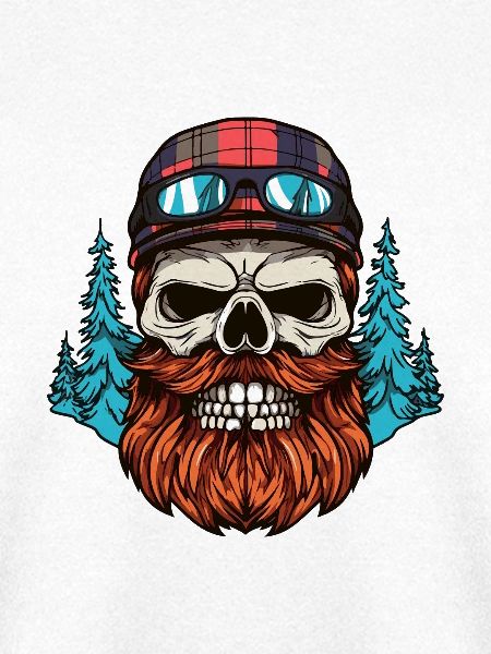 Skull Rider: Waldbart-Motorrad-Design
