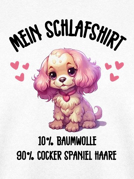 Cocker Spaniel Welpe Rosa Schlafshirt