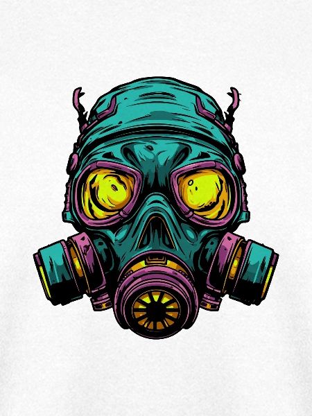 Neon Gasmaske Kopfdesign