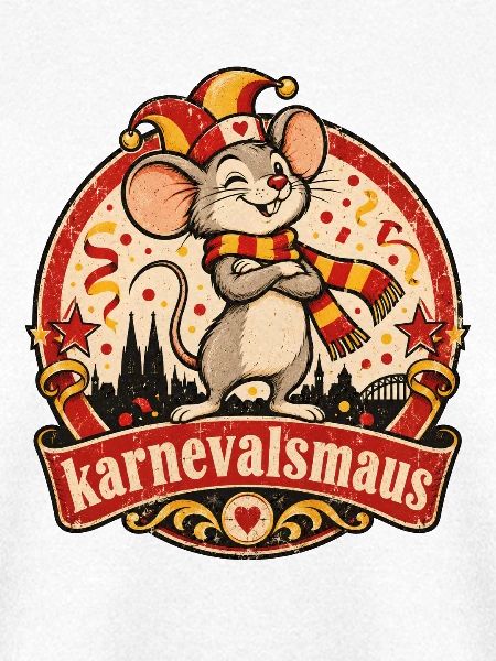 Karnevalsmaus Retro Jubel