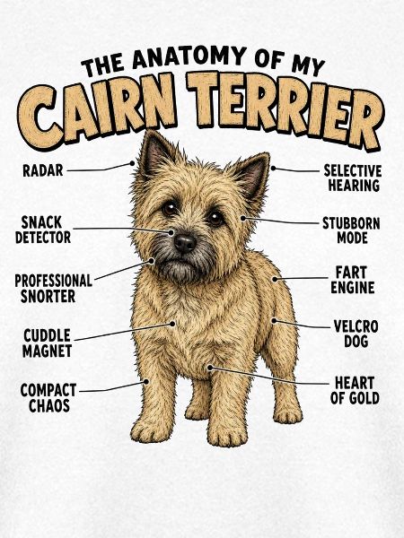Cairn-Terrier-Hundebesitzer T Anatomie Terrier Gas