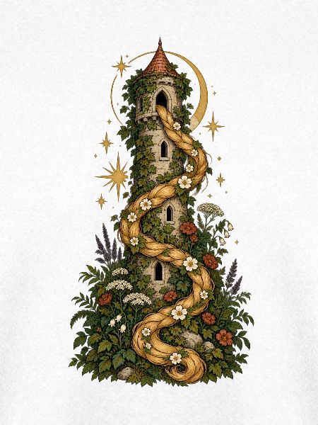 Goldene Turmspirale im Garten