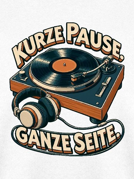Kurze Pause Ganze Seite Vinylturntable