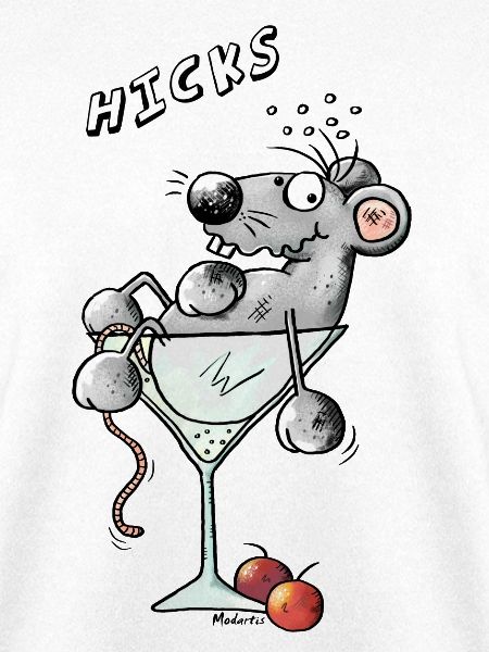 Maus im Cocktailglas