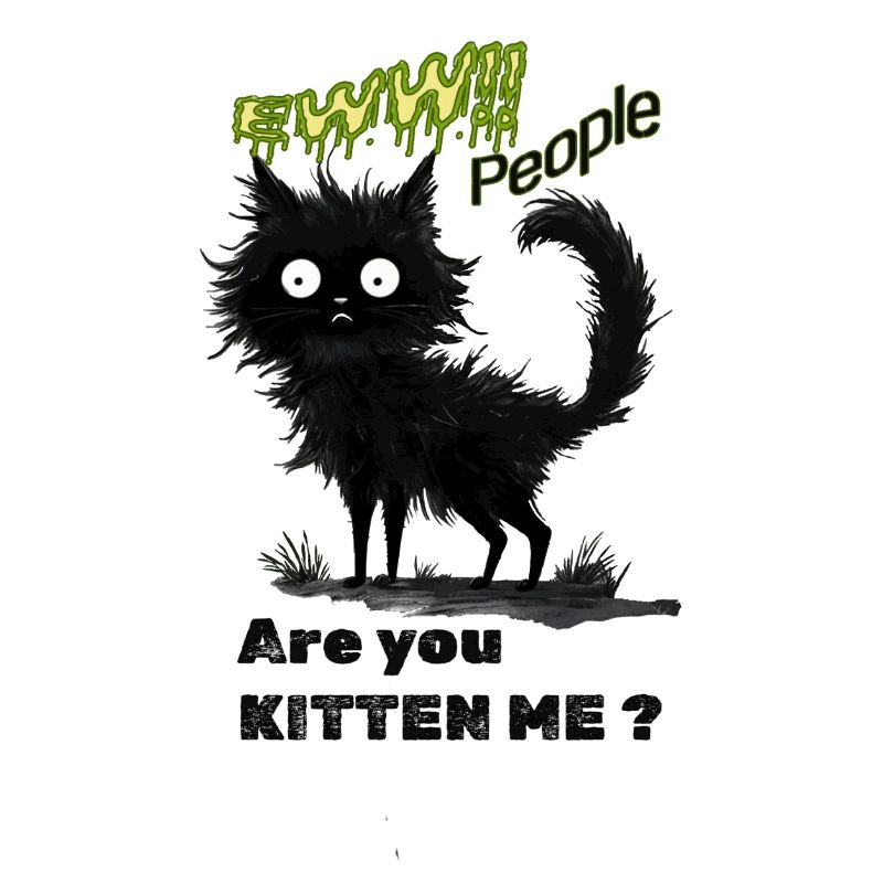 Skurrile schwarze Katze