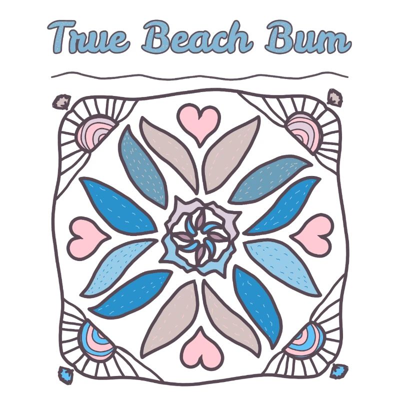True Beach Bum Mandala Print