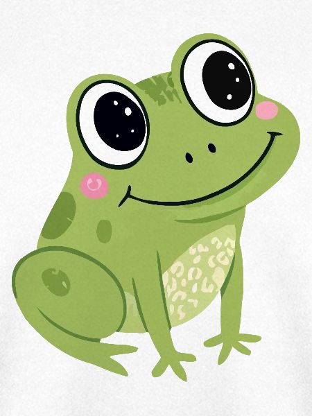 Pastell süßer grüner Frosch