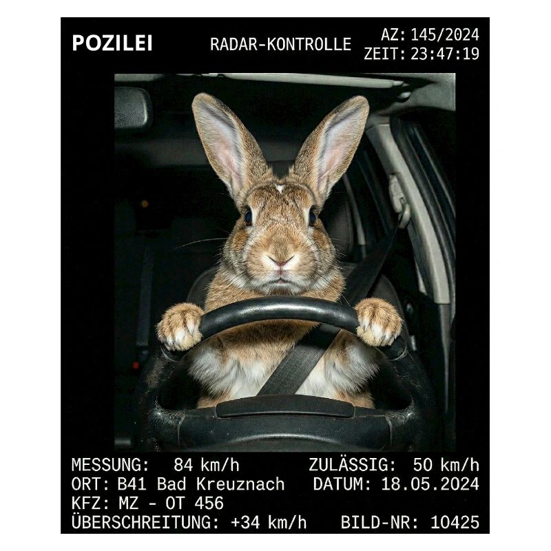 Kaninchen Geblitzt