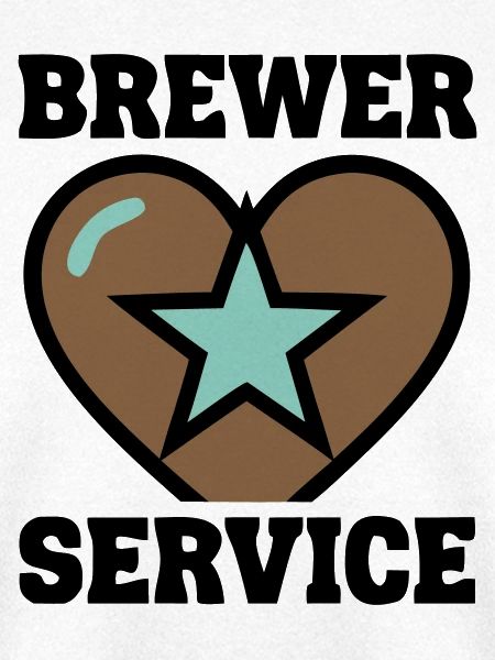 Brewer Service Herz Abzeichen