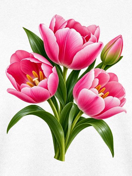 Pink Tulip Burst botanische Blüten