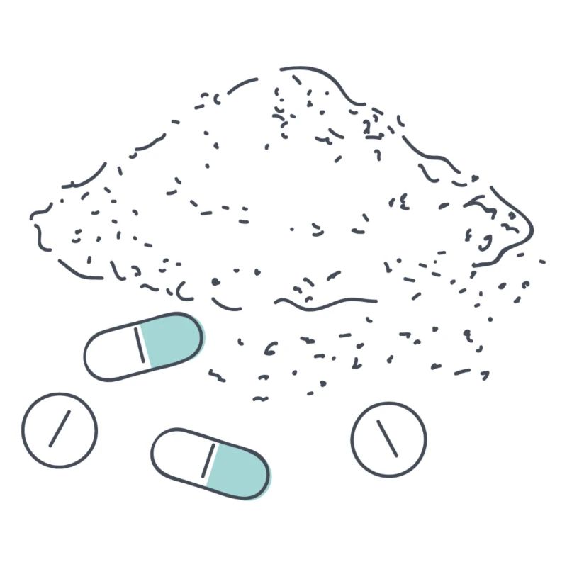 Dietary Supplement Pills Powder Tablets