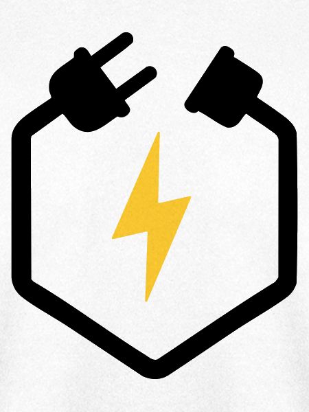 Elektriker Stecker Energie Blitz Logo