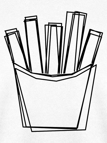 Pommes handgezeichnet