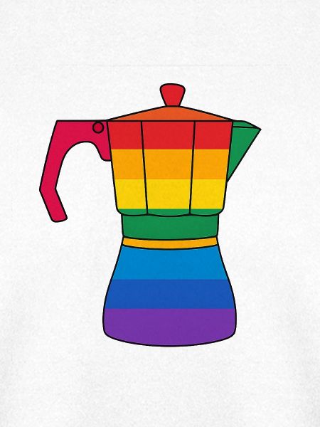 Lebendige Regenbogen-Kaffeemaschine