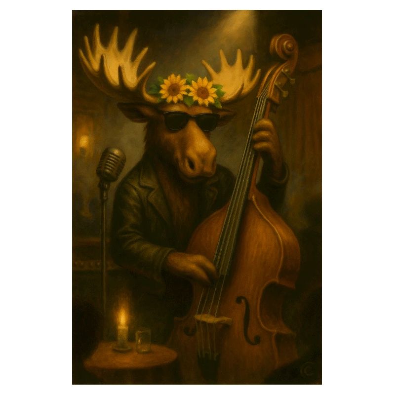 Coole Elchmusiker auf der Bühne
