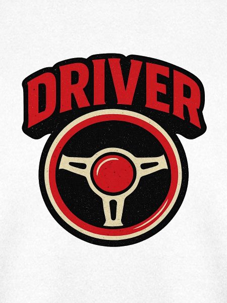 Lenkrad Emblem Retro Fahrersport