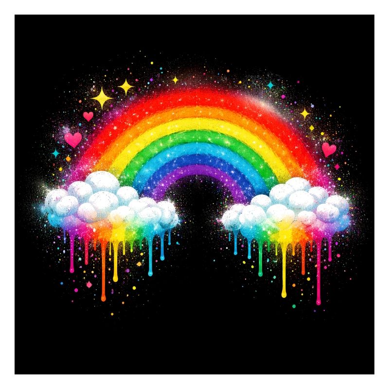 Regenbogenwolke Graffiti-Drop