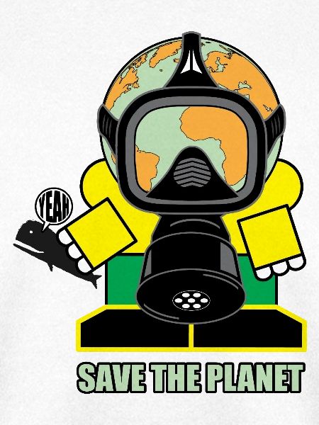Globe Gasmaske rettet den Planeten